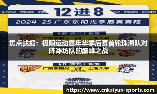 焦点战报：极限运动嘉年华季后赛首轮珠海队对阵潍坊队的巅峰之战